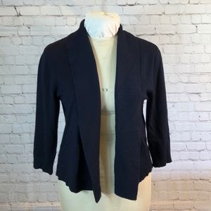 Verve Ami Navy Blue Open Cardigan 3/4 Sleeve Large
